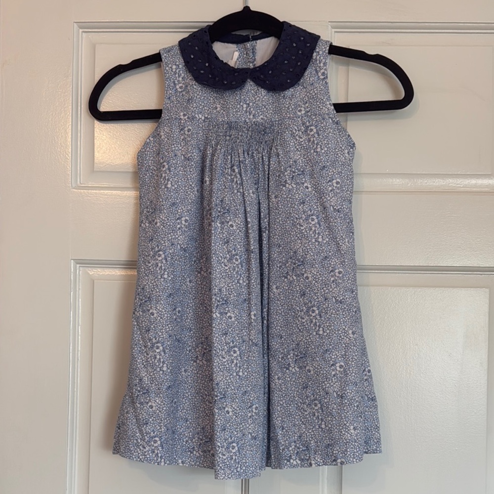 Blue Floral girls Dondolo Dress 5